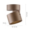 Paul Neuhaus-PURE Cup Φωτιστικό Οροφής & Τοίχου LED, Bronze, Dimmable ΚΩΔ.-SL6226-97