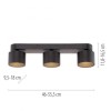 Paul Neuhaus-PURE Cup Φωτιστικό Οροφής LED, Black Pearl, 3-Φωτο Dimmable ΚΩΔ.-SL6227-18