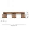 Paul Neuhaus-PURE Cup Φωτιστικό Οροφής LED, Bronze, 3-Φωτο Dimmable ΚΩΔ.-SL6227-97