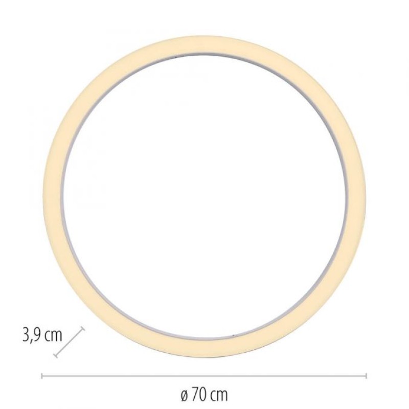 Paul Neuhaus-PURE Lines Round Φωτιστικό Οροφής LED, Snow, 70cm CCT Dimmable ΚΩΔ.-SL6306-16