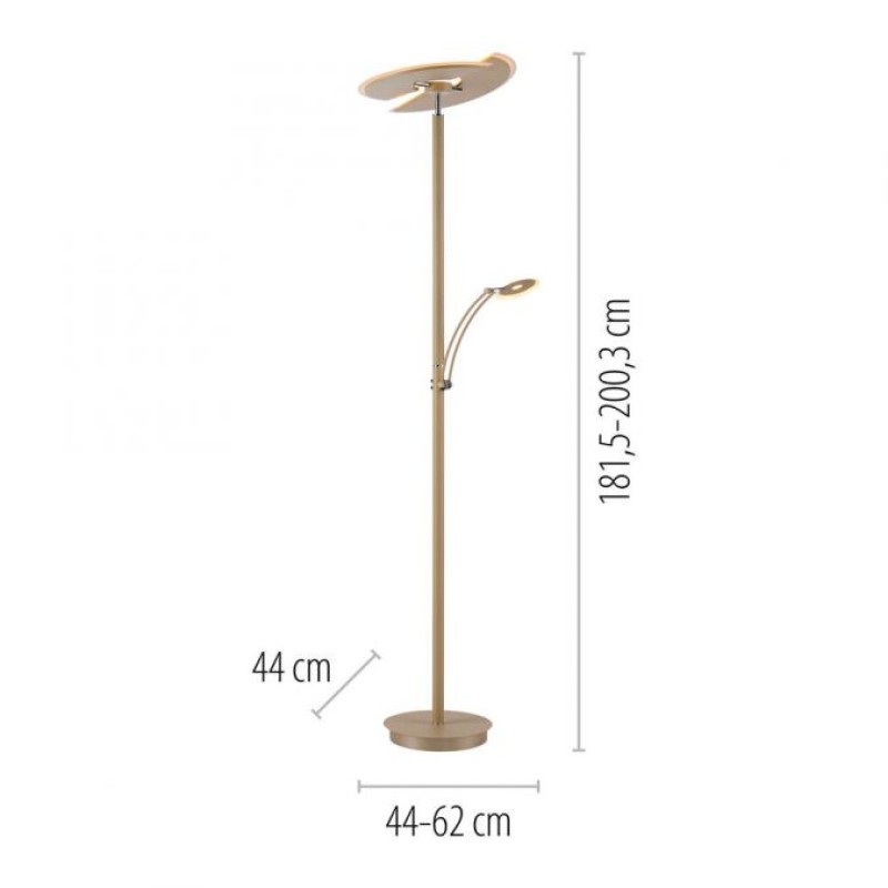 Paul Neuhaus-ARTUR Φωτιστικό Δαπέδου LED με Dimmer, σε χρώμα Sand ΚΩΔ.-SL673-39
