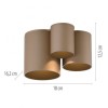 Paul Neuhaus-PURE Point Φωτιστικό Οροφής LED IP44, Dimmable Bronze ΚΩΔ.-SL6750-97