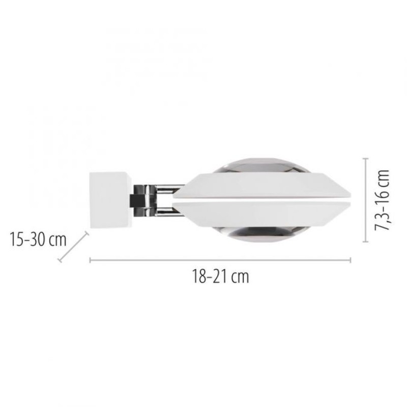 Paul Neuhaus-PURE Oculis Επιτοίχιο Φωτιστικό LED Snow Dimmable ΚΩΔ.-SL9052-16