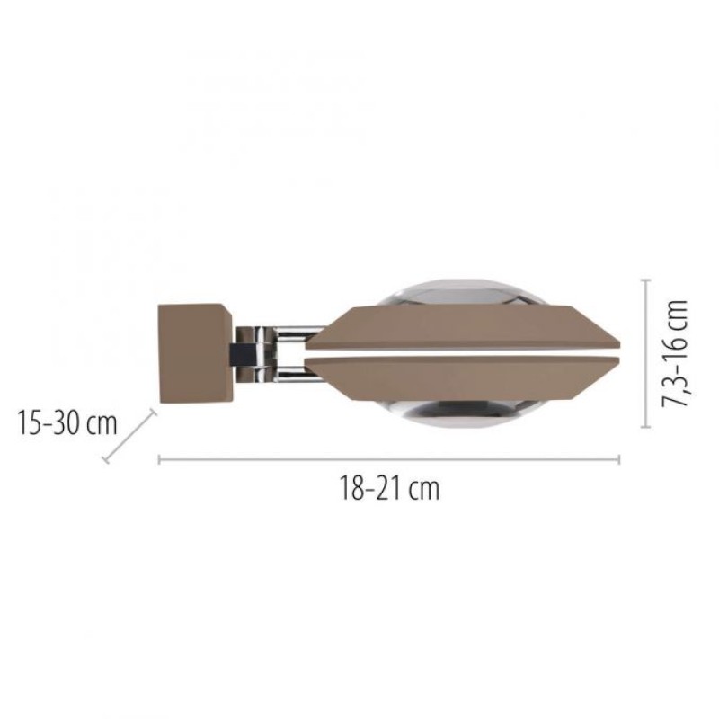 Paul Neuhaus-PURE Oculis Φωτιστικό Τοίχου LED Bronze Dimmable ΚΩΔ.-SL9052-97