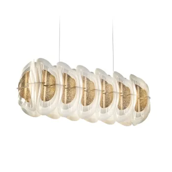 SLAMP-Fiordlys Linear Φωτιστικό Κρεμαστό 90x26x33cm Gold ΚΩΔ.-FRDSXXLGLD01T00LINEU