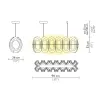 SLAMP-Fiordlys Linear Φωτιστικό Κρεμαστό 90x26x33cm White ΚΩΔ.-FRDSXXLWHT01T00LINEU