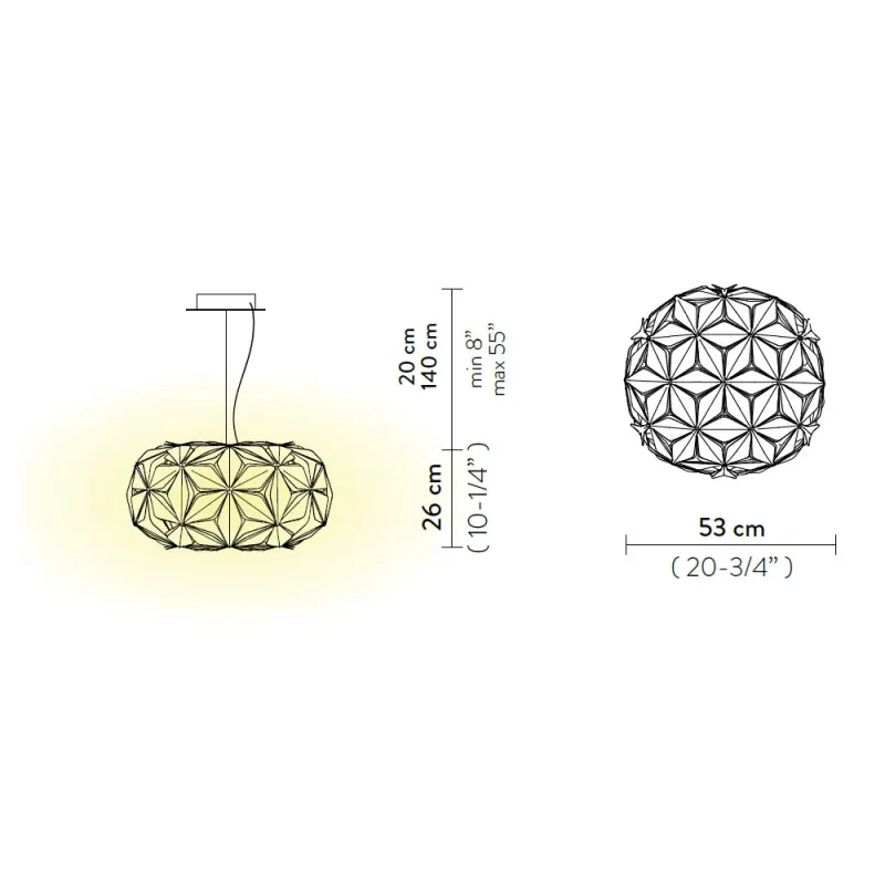 SLAMP-C'est La Vie Medium Κρεμαστό Φωτιστικό E27 LED 53x26cm Black ΚΩΔ.-LAVSM00CEB01B00000EU