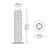 SLAMP-Charlotte Φωτιστικό Δαπέδου 14x63cm IP65 Light Grey ΚΩΔ.-CHRBM00LGR000LDOUDEU