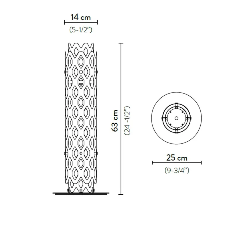 SLAMP-Charlotte Φωτιστικό Δαπέδου 14x63cm IP65 Light Grey ΚΩΔ.-CHRBM00LGR000LDOUDEU