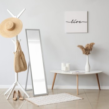 Mirrors & More - LORELEY Καθρέπτης Δαπέδου 34x160cm Ασημί Ξύλινος