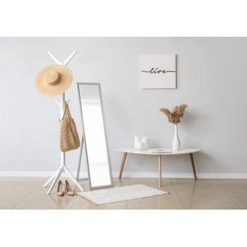 Mirrors & More - LORELEY Καθρέπτης Δαπέδου 34x160cm Ασημί Ξύλινος