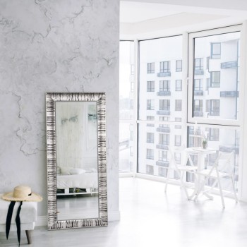 Mirrors & More - NADJA Faceted Καθρέπτης 90x190cm Μαύρο & Ασημί