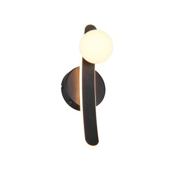 TRIO LIGHTING - NAPOLI LED Επιτοίχιο Φωτιστικό Μαύρο 11W 1200lm – 2300K/3000K/4000K