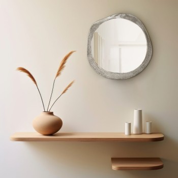 Mirrors & More - LALITA Καθρέπτης Τοίχου 56x57cm Ασημί Μεταλλικός