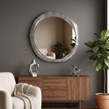 Mirrors & More - LALITA Καθρέπτης Τοίχου 88x90cm Ασημί Μεταλλικός
