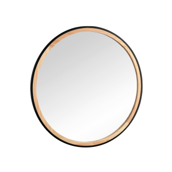 Mirrors & More - FINA Καθρέπτης Τοίχου 70x70cm Μεταλλικός & Ξύλινος