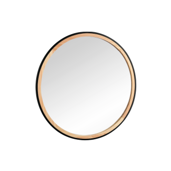 Mirrors & More - FINA Καθρέπτης Τοίχου 70x70cm Μεταλλικός & Ξύλινος