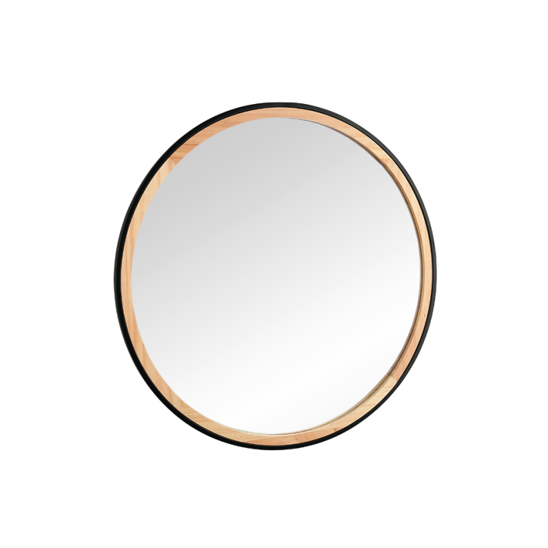 Mirrors & More - FINA Καθρέπτης Τοίχου 70x70cm Μεταλλικός & Ξύλινος