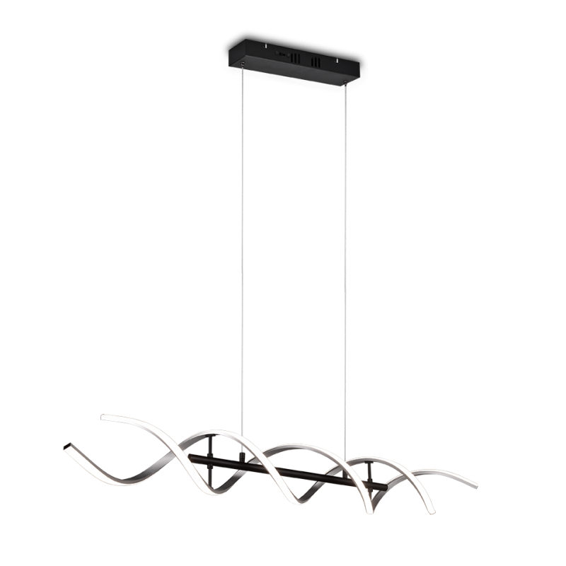 TRIO LIGHTING - Sequence Κρεμαστό φωτιστικό LED Βουρτσιστό Αλουμίνιο-Μαύρο Ματ ΚΩΔ.-341810205