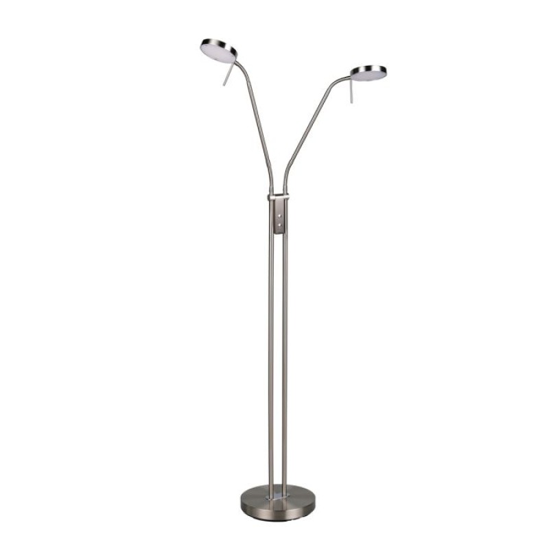TRIO LIGHTING - MONZA LED Επιδαπέδιο Φωτιστικό 2x12W 2800lm Ματ Νίκελ 2300K/3000K/4000K