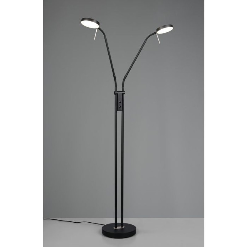 TRIO LIGHTING - MONZA LED Φωτιστικό Δαπέδου 2x12W 2800lm Μαύρο 2300K/3000K/4000K