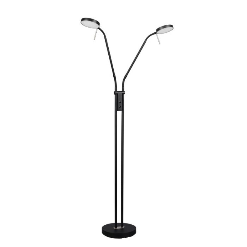 TRIO LIGHTING - MONZA LED Φωτιστικό Δαπέδου 2x12W 2800lm Μαύρο 2300K/3000K/4000K