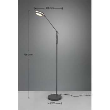 TRIO LIGHTING - Franklin Φωτιστικό δαπέδου LED Ανθρακί ΚΩΔ.-426510142