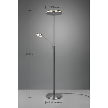 TRIO LIGHTING - Franklin Φωτιστικό δαπέδου LED Νίκελ Ματ ΚΩΔ.-426510207