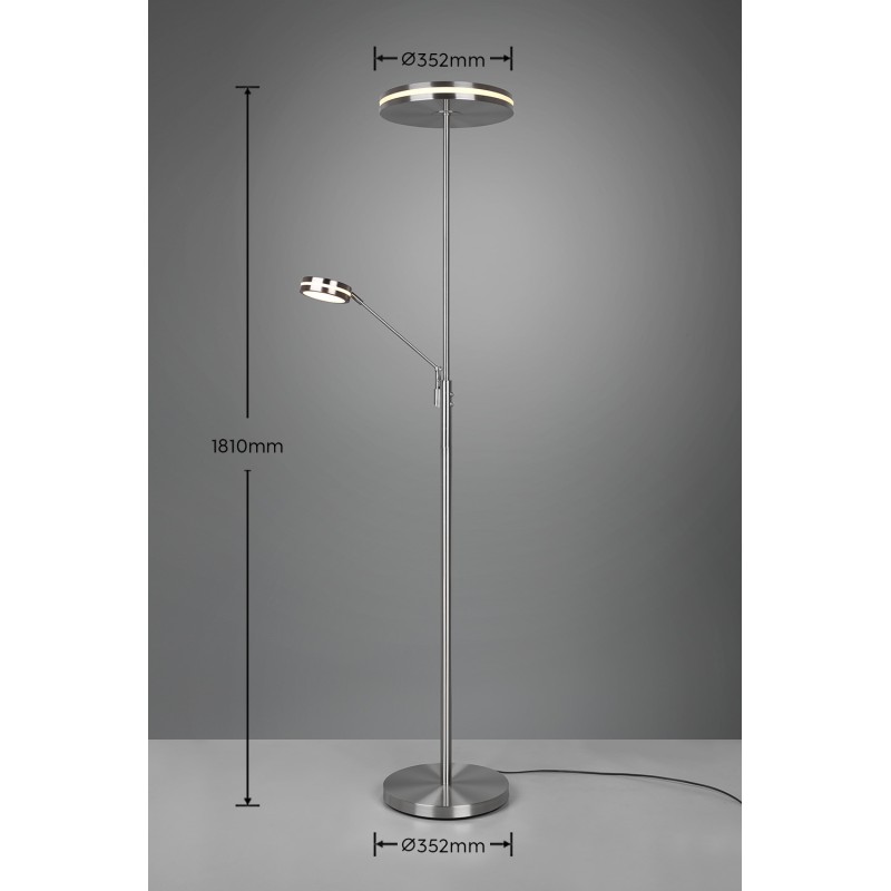 TRIO LIGHTING - Franklin Φωτιστικό δαπέδου LED Νίκελ Ματ ΚΩΔ.-426510207