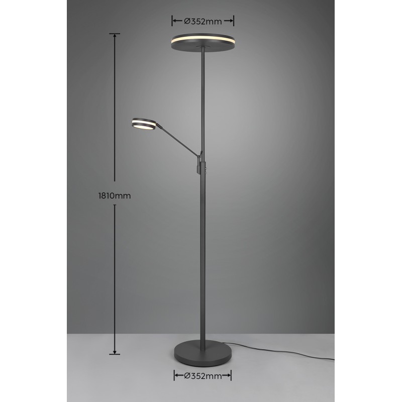 TRIO LIGHTING - Franklin Φωτιστικό δαπέδου LED Ανθρακί ΚΩΔ.-426510242