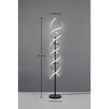 TRIO LIGHTING - Sequence Φωτιστικό δαπέδου LED Βουρτσιστό Αλουμίνιο-Μαύρο Ματ ΚΩΔ.-441810205