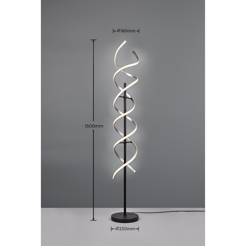 TRIO LIGHTING - Sequence Φωτιστικό δαπέδου LED Βουρτσιστό Αλουμίνιο-Μαύρο Ματ ΚΩΔ.-441810205