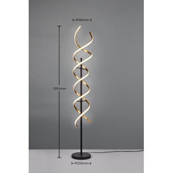 TRIO LIGHTING - Sequence Φωτιστικό δαπέδου LED Χρυσό Ματ-Μαύρο Ματ ΚΩΔ.-441810208