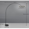 TRIO LIGHTING - AMADOR LED Φωτιστικό Δαπέδου 21W 2400lm Μαύρο Ματ 2300K/3000K/4000K