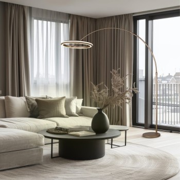 TRIO LIGHTING - AMADOR LED Φωτιστικό Δαπέδου 21W 2400lm Καφέ 2300K/3000K/4000K