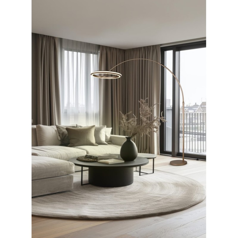 TRIO LIGHTING - AMADOR LED Φωτιστικό Δαπέδου 21W 2400lm Καφέ 2300K/3000K/4000K