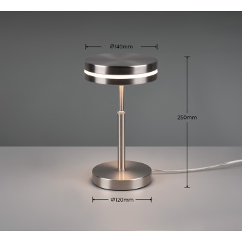 TRIO LIGHTING - Franklin Επιτραπέζιο φωτιστικό LED Νίκελ Ματ ΚΩΔ.-526510107