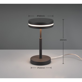 TRIO LIGHTING - Franklin Επιτραπέζιο φωτιστικό LED Ανθρακί ΚΩΔ.-526510142