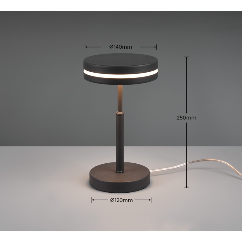 TRIO LIGHTING - Franklin Επιτραπέζιο φωτιστικό LED Ανθρακί ΚΩΔ.-526510142