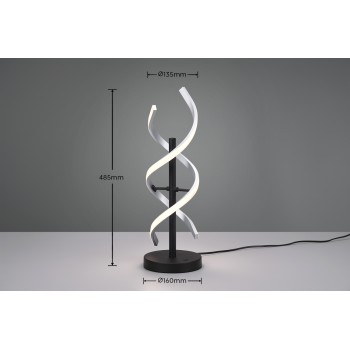 TRIO LIGHTING - Sequence Επιτραπέζιο φωτιστικό LED Βουρτσιστό Αλουμίνιο-Μαύρο Ματ ΚΩΔ.-541810205