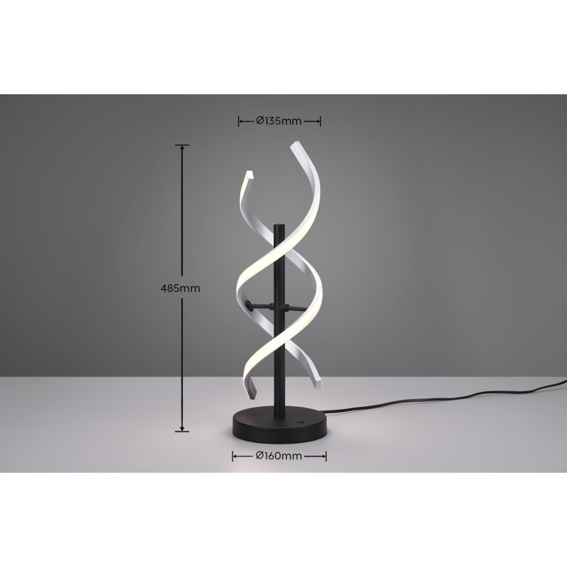 TRIO LIGHTING - Sequence Επιτραπέζιο φωτιστικό LED Βουρτσιστό Αλουμίνιο-Μαύρο Ματ ΚΩΔ.-541810205