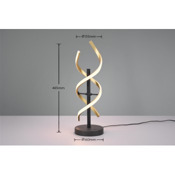 TRIO LIGHTING - Sequence Επιτραπέζιο φωτιστικό LED Χρυσό Ματ-Μαύρο Ματ ΚΩΔ.-541810208