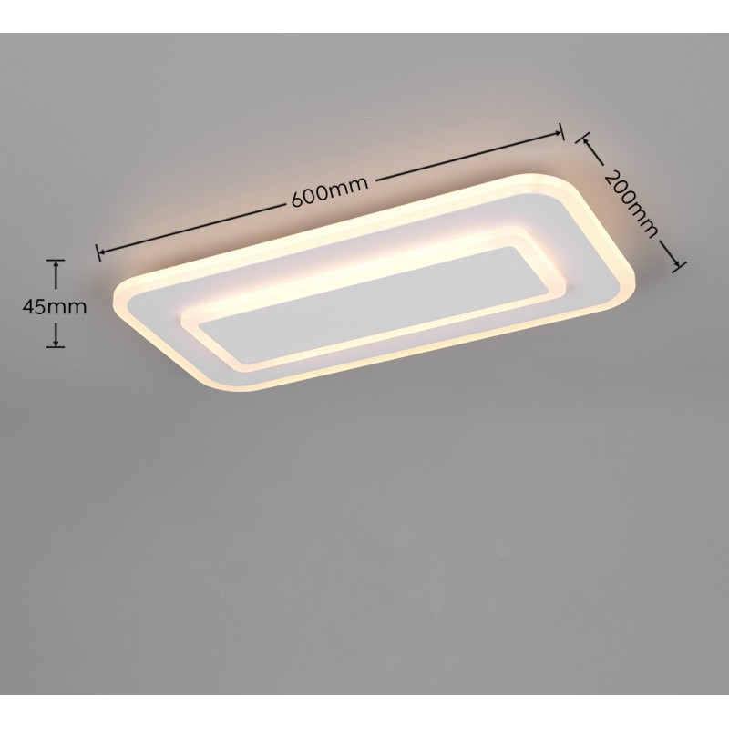 TRIO LIGHTING - RIVA LED Φωτιστικό Οροφής 14W 1500lm 2700K-6500K