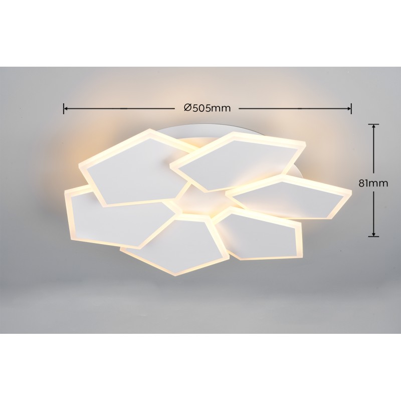 TRIO LIGHTING - ZAYA LED Φωτιστικό Οροφής 34W 3900lm Λευκό Ματ 2700K-6500K