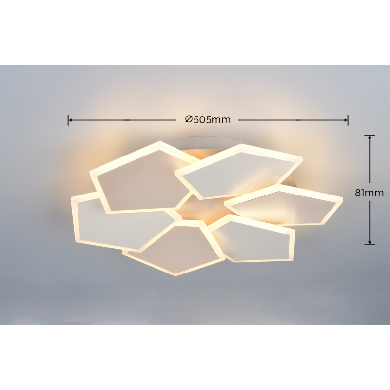 TRIO LIGHTING - ZAYA LED Φωτιστικό Οροφής 34W 3900lm Καφέ 2700K-6500K