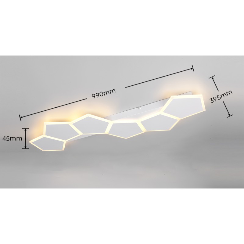 TRIO LIGHTING - ZAYA LED Φωτιστικό Οροφής 34W 3900lm Λευκό Ματ 2700K-6500K