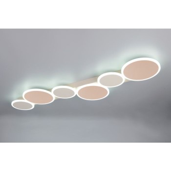 TRIO LIGHTING - OVELA LED Φωτιστικό Οροφής 34W 3900lm Καφέ 2700K-6500K με Τηλεχειριστήριο