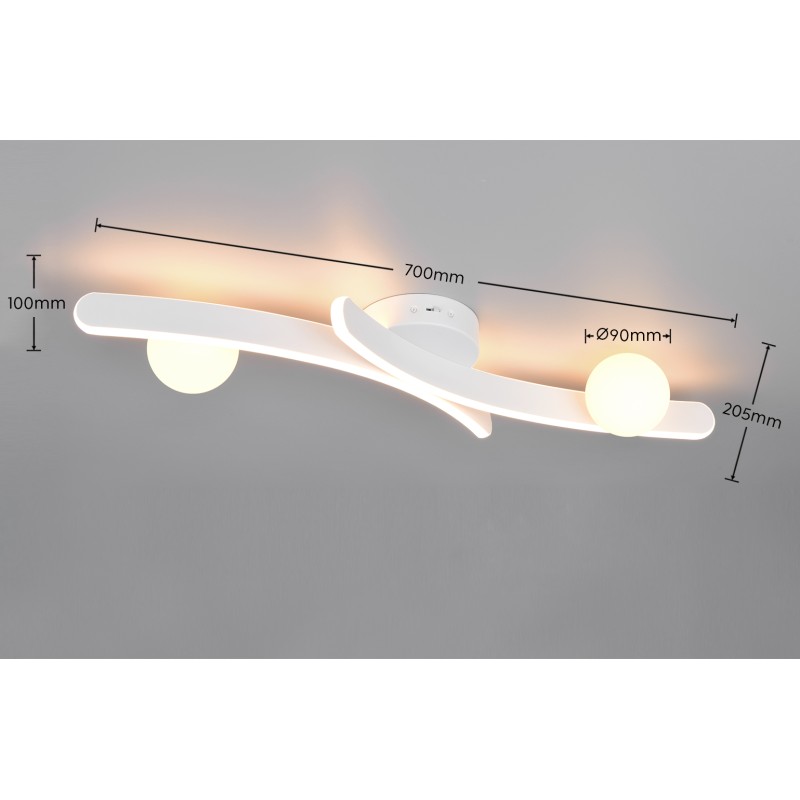 TRIO LIGHTING - NAPOLI LED Φωτιστικό Οροφής Λευκό 27W 3200lm – 2300K/3000K/4000K