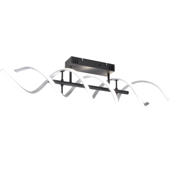 TRIO LIGHTING - Sequence Φωτιστικό οροφής LED Βουρτσιστό Αλουμίνιο-Μαύρο Ματ ΚΩΔ.-641810205