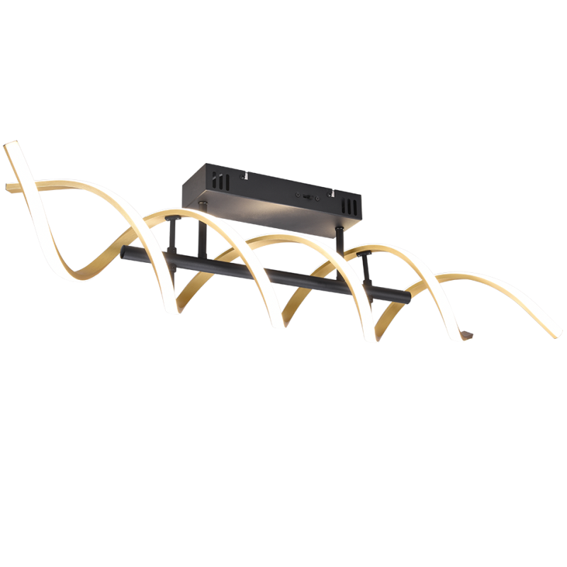 TRIO LIGHTING - Sequence Φωτιστικό οροφής LED Χρυσό Ματ-Μαύρο Ματ ΚΩΔ.-641810208